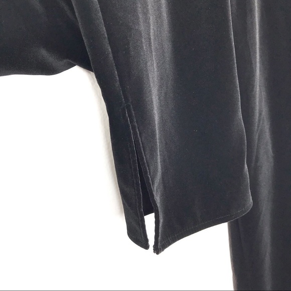 AKRIS PUNTO Mike Black Slit Hem Velvet Pants 14 NWT - Picture 8 of 13